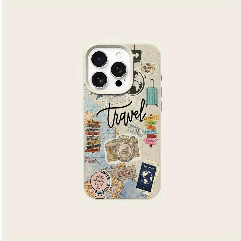 Phone Case: 1 Global Travel Photography Luggage Soft Drop phone case, view 1