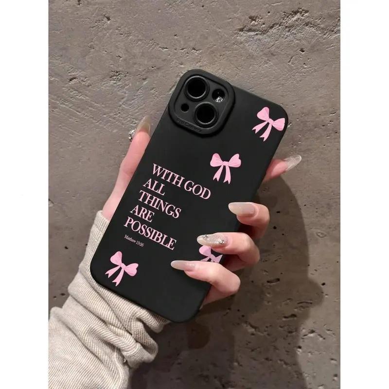 Black Coquette Bow Iphone Case phone case, view 2