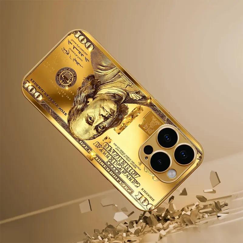 Gold 100 Dollar Bill Phone Case phone case, view 4