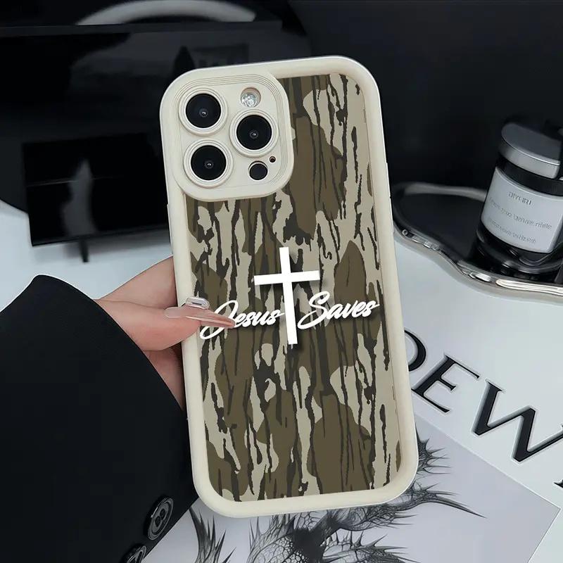 Camouflage Jesus Saves Phone Case phone case, view 10