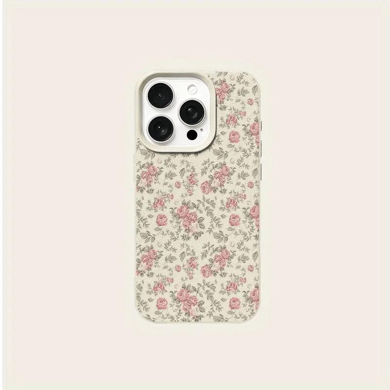 Pink Small Floral Print Trendy phone case, view 1