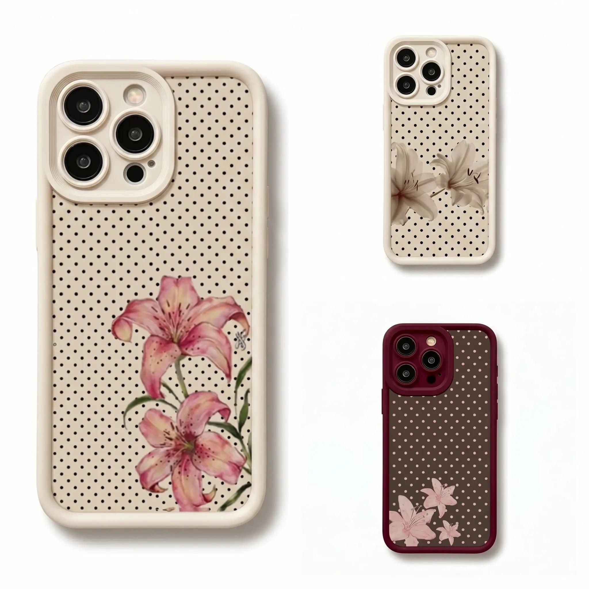 Floral Polka Dot Phone Case phone case, view 1