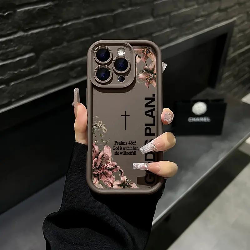 God'S Plan Psalms 46:5 Lily Cross Motif phone case, view 1