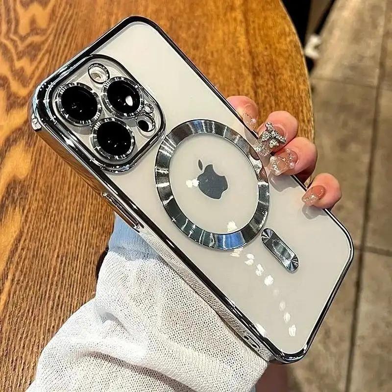 Electroplated Magnetic Clear Phone Case phone case, view 12