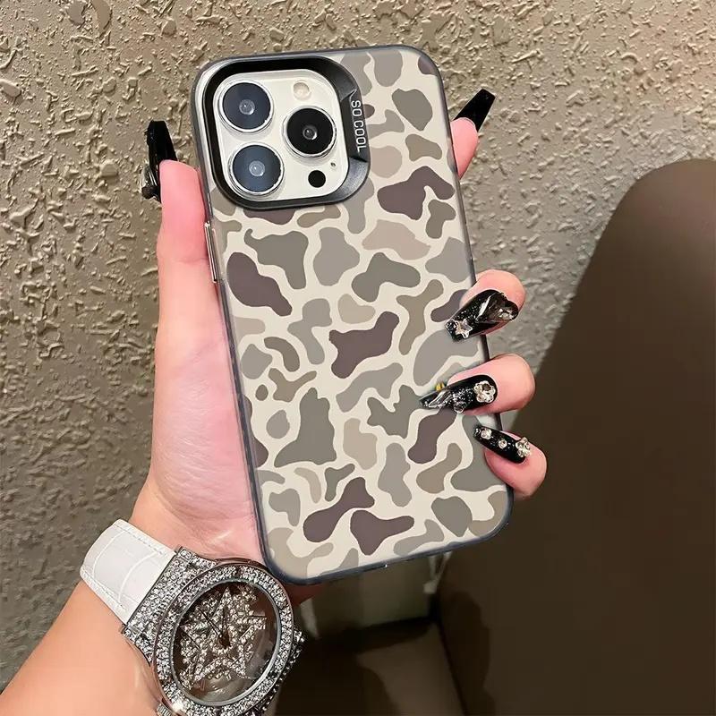 Neutral Camouflage Iphone Case phone case, view 4