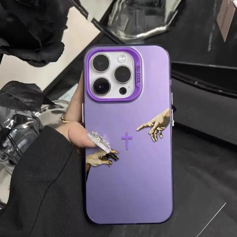 Creation Of Adam Hands Phone Case — Edition 8145 phone case, view 5