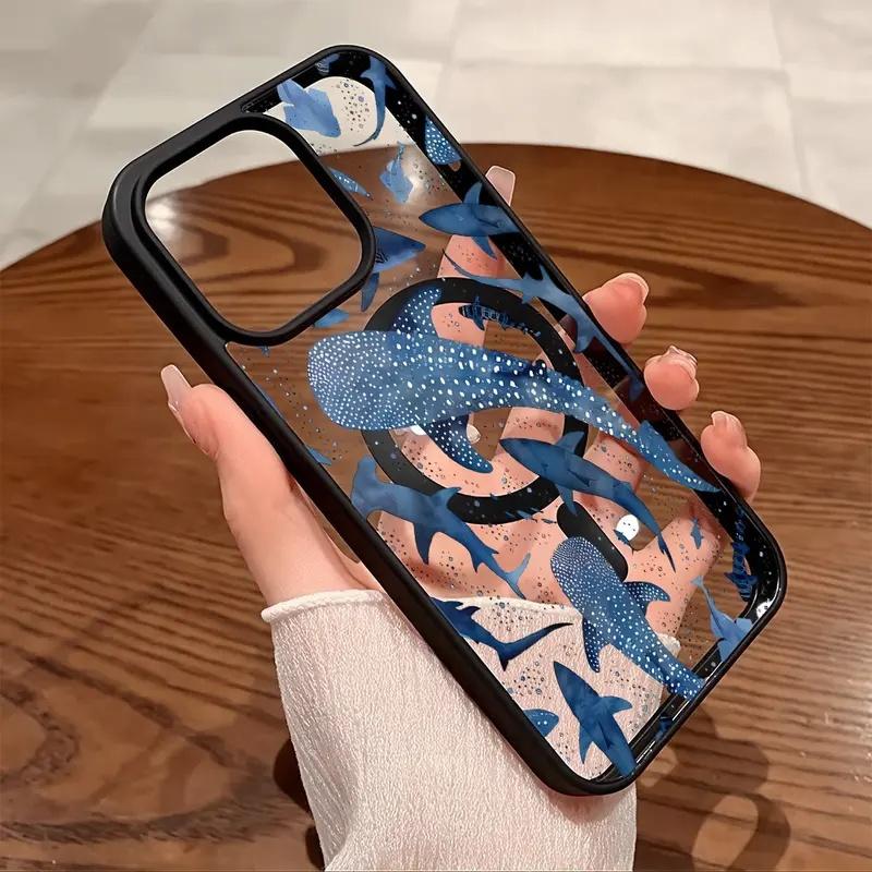Blue Magnetic Clear Iphone Case phone case, view 6