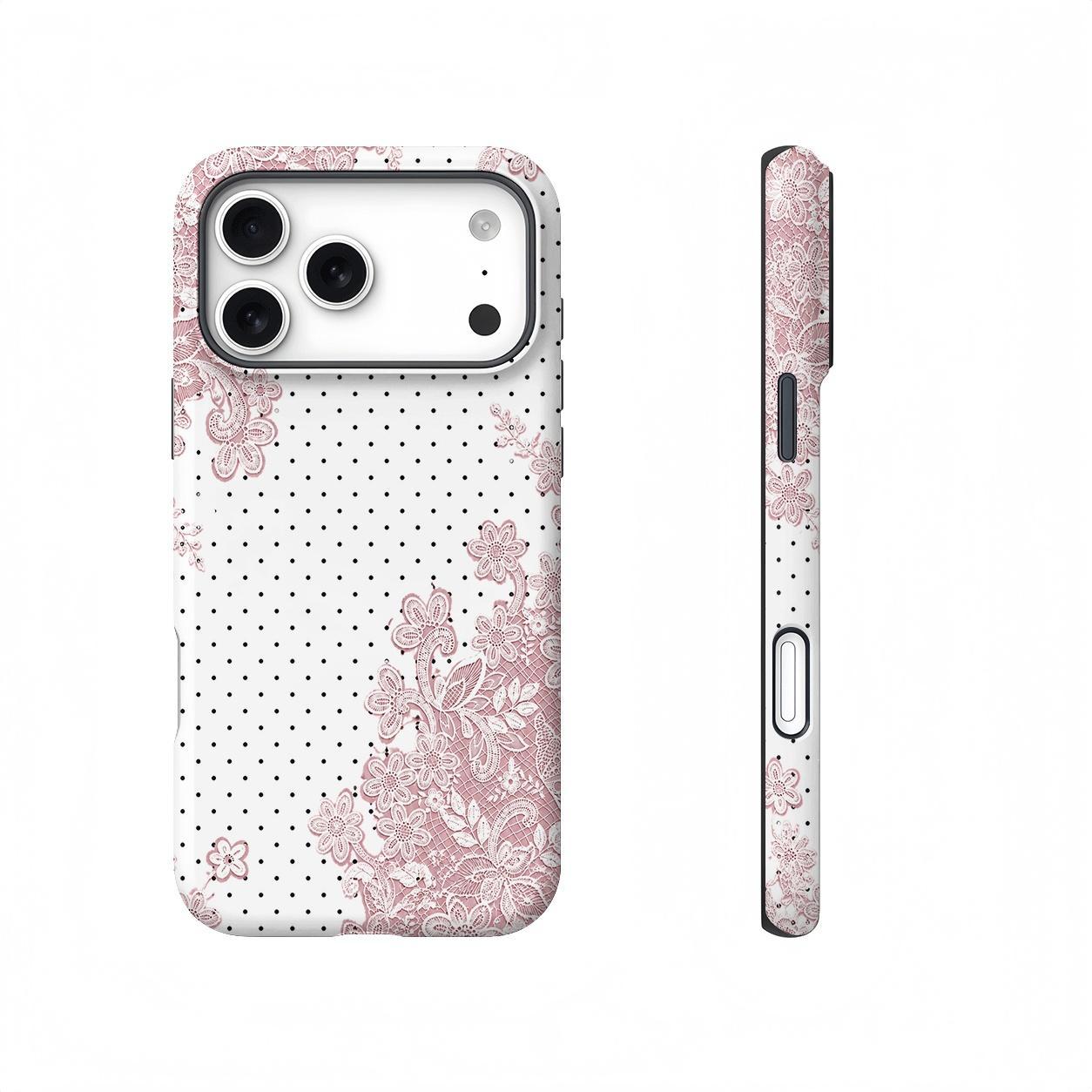 Pink Floral Magnetic phone case, view 1