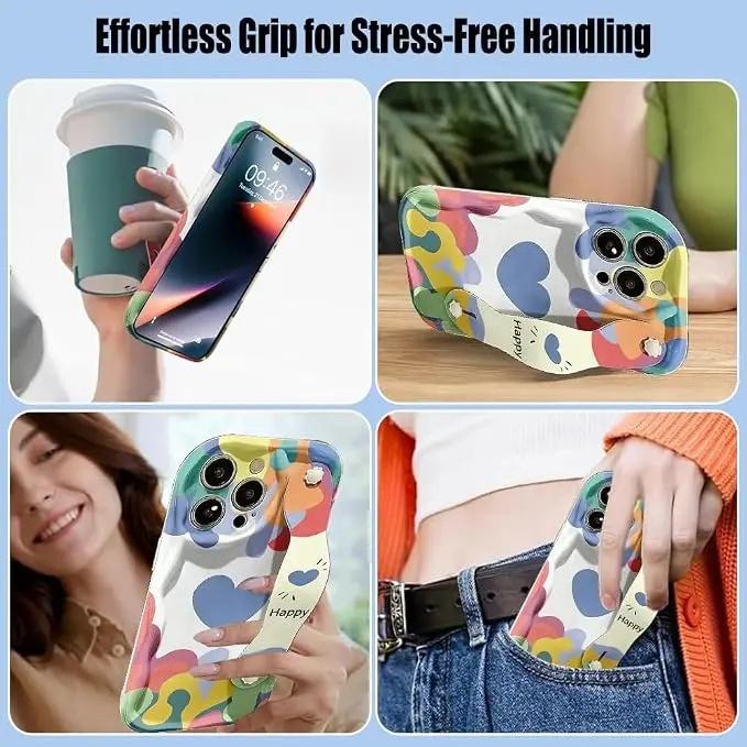 Colorful Heart Print Iphone Case phone case, view 4