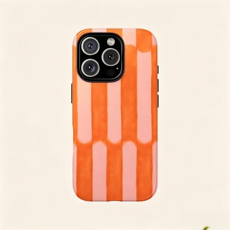 Hard Drop Cushion Watercolor Striped phone case, view 1