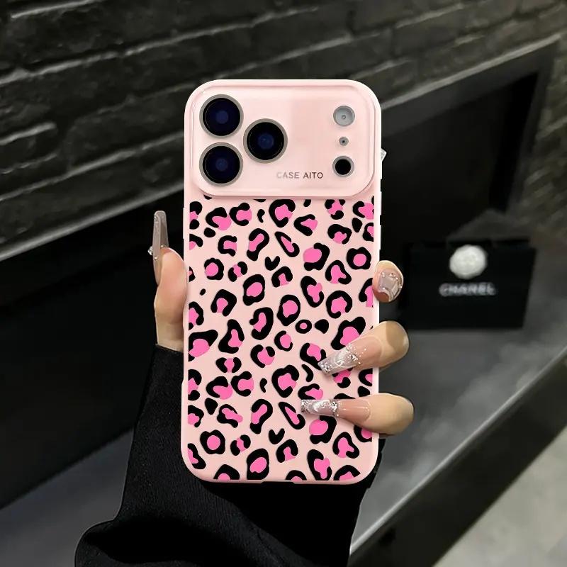 Pink Leopard Print Multi-Model Protect Cover For Various phone case, view 1