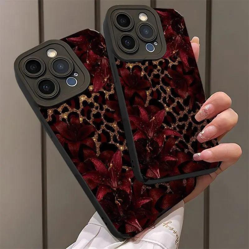 Floral Leopard Phone Case phone case, view 1