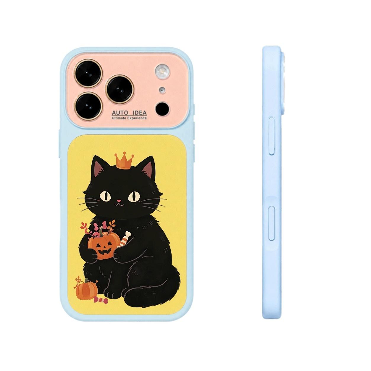 Cute Black Cat Pumpkin Halloween Magnetic phone case, view 1