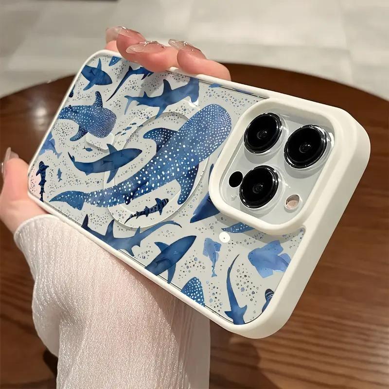 Blue Magnetic Clear Iphone Case phone case, view 4