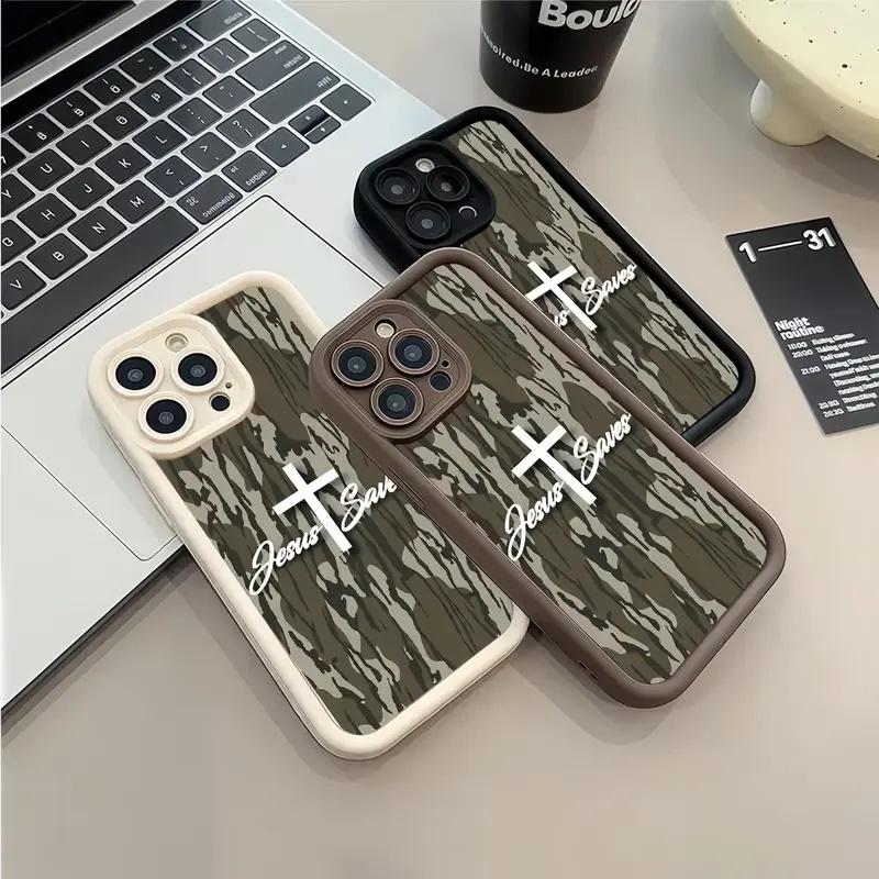 Camouflage Jesus Saves Phone Case phone case, view 7