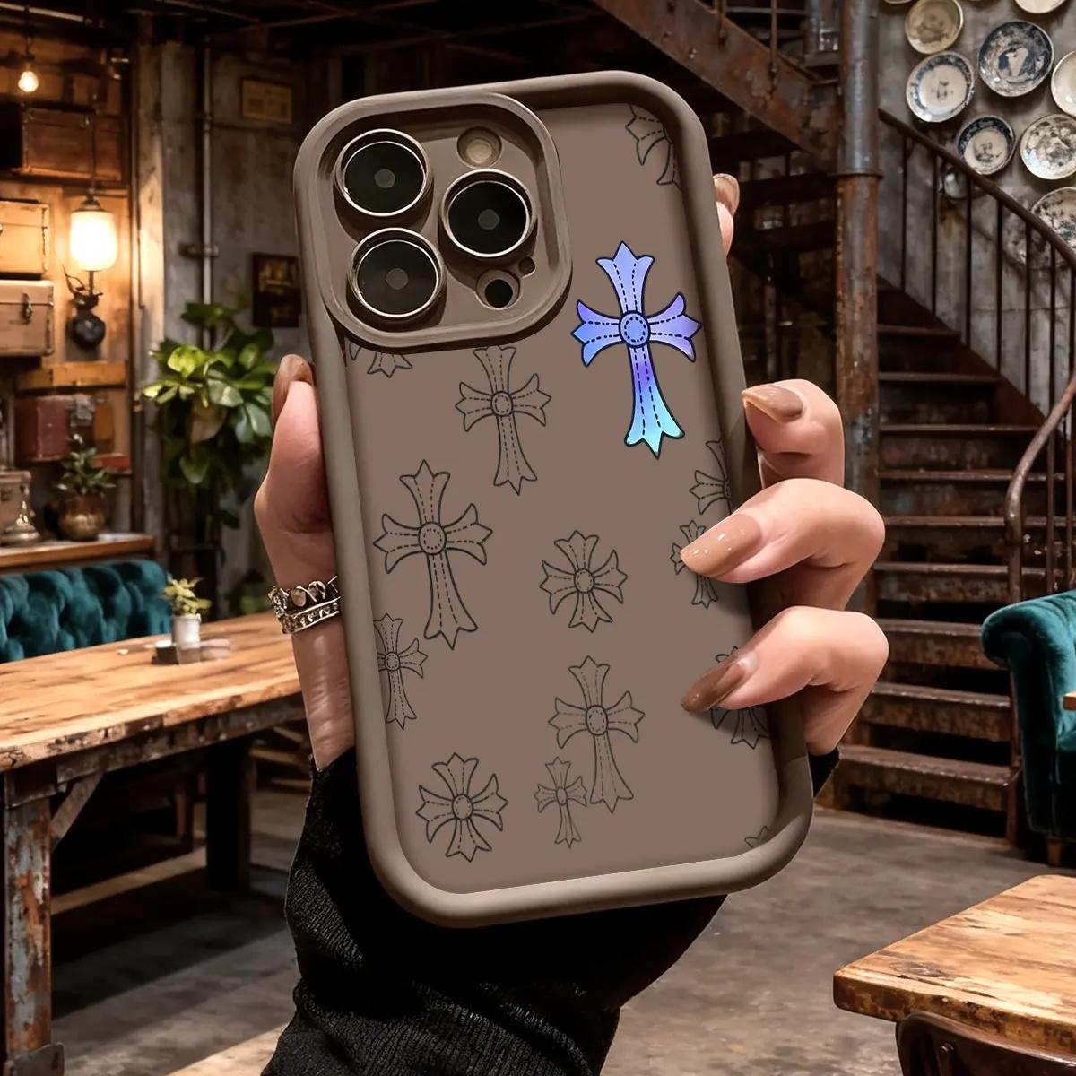 Cross Pattern Handheld phone case, view 1