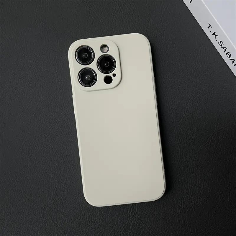 Solid Cream White Iphone Case phone case, view 5
