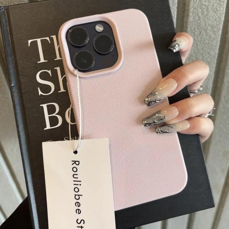 Solid Color Leather Texture Iphone Case phone case, view 12
