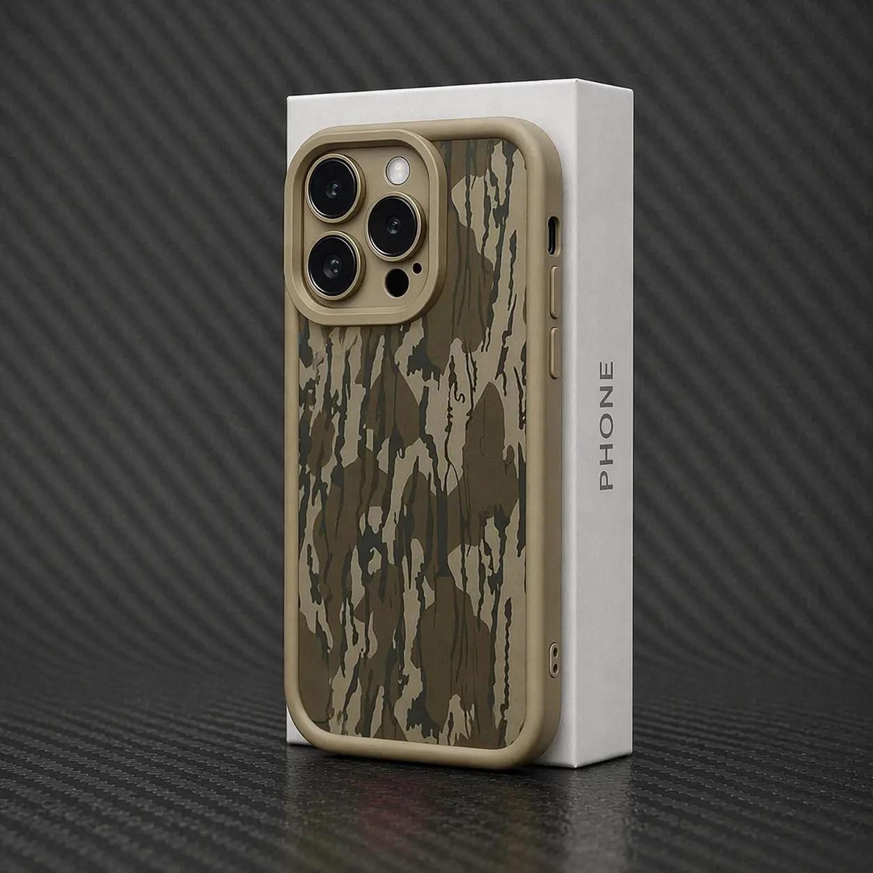 Vintage Camouflage Non-Woven phone case, view 1