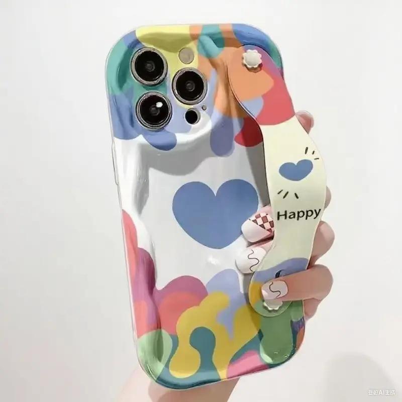Colorful Heart Print Iphone Case phone case, view 2