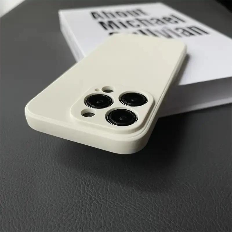 Solid Cream White Iphone Case phone case, view 9