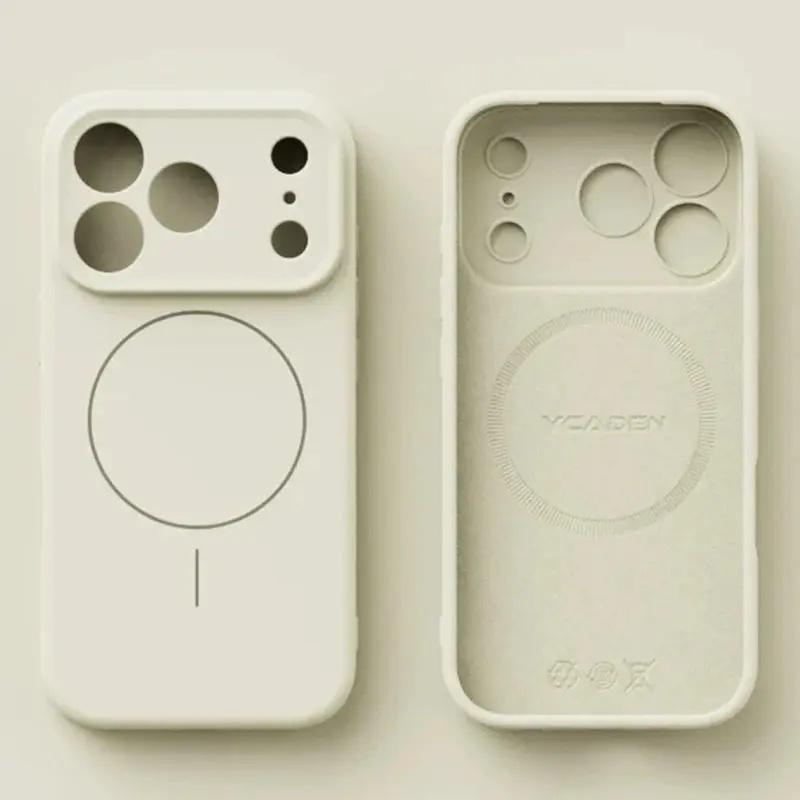 Solid Gray Silicone Magsafe Phone Case phone case, view 8