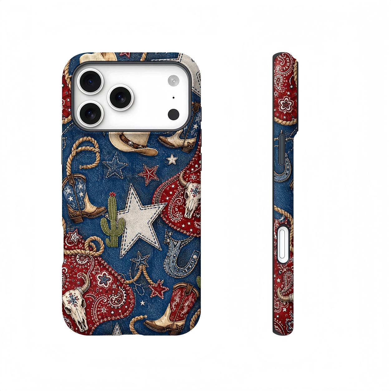 Western Cowboy Denim Magnetic Compatible phone case, view 1