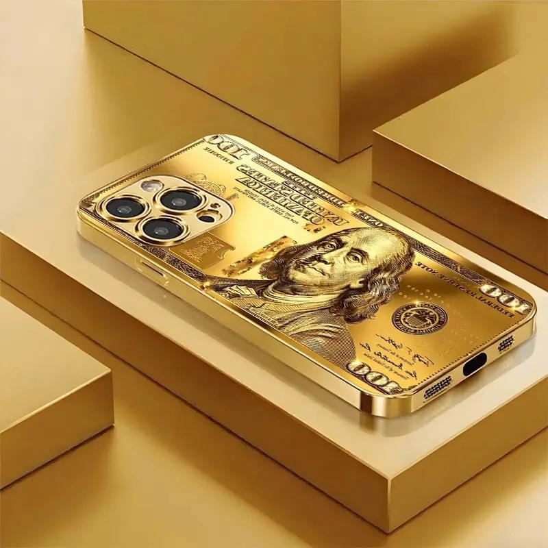 Gold 100 Dollar Bill Phone Case phone case, view 8