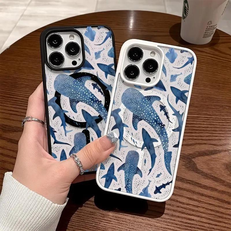 Blue Magnetic Clear Iphone Case phone case, view 2