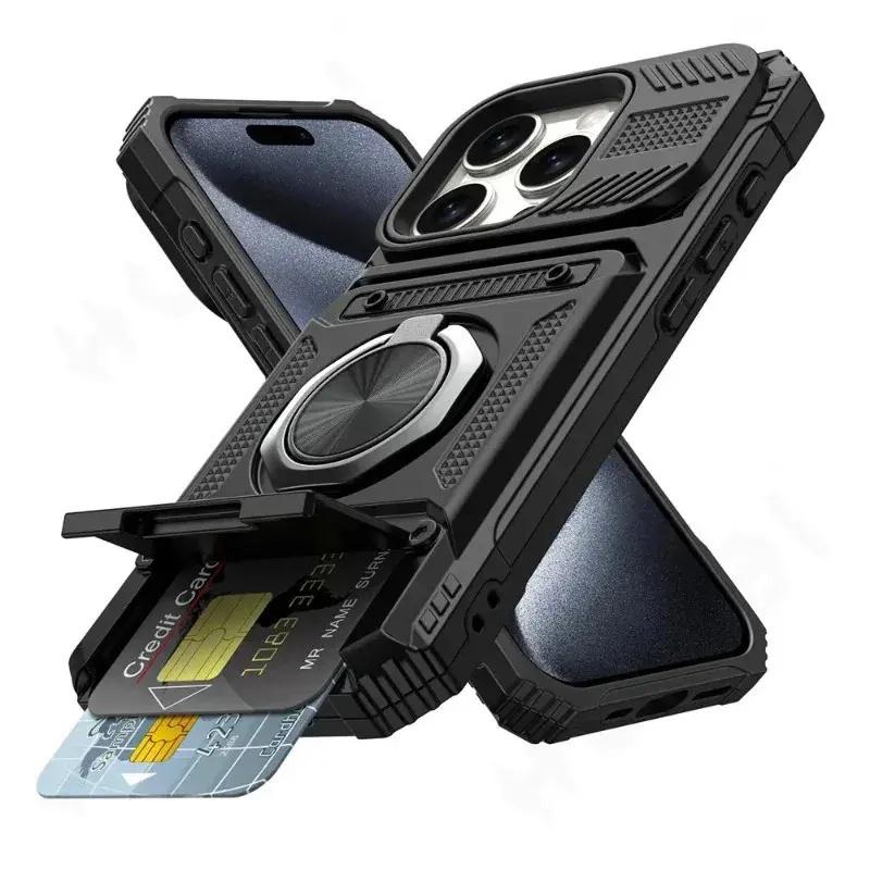 Multi Model Magnetic Ring Stand Wallet phone case, view 1