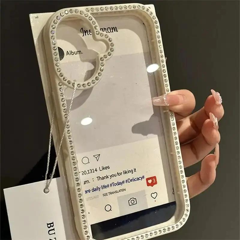 Rhinestone Border Iphone Case phone case, view 1
